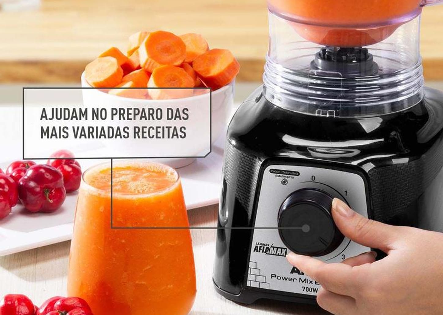 Liquidificador Arno Power Mix Essential LQ19 3 Velocidades 700W Preto 2720018420