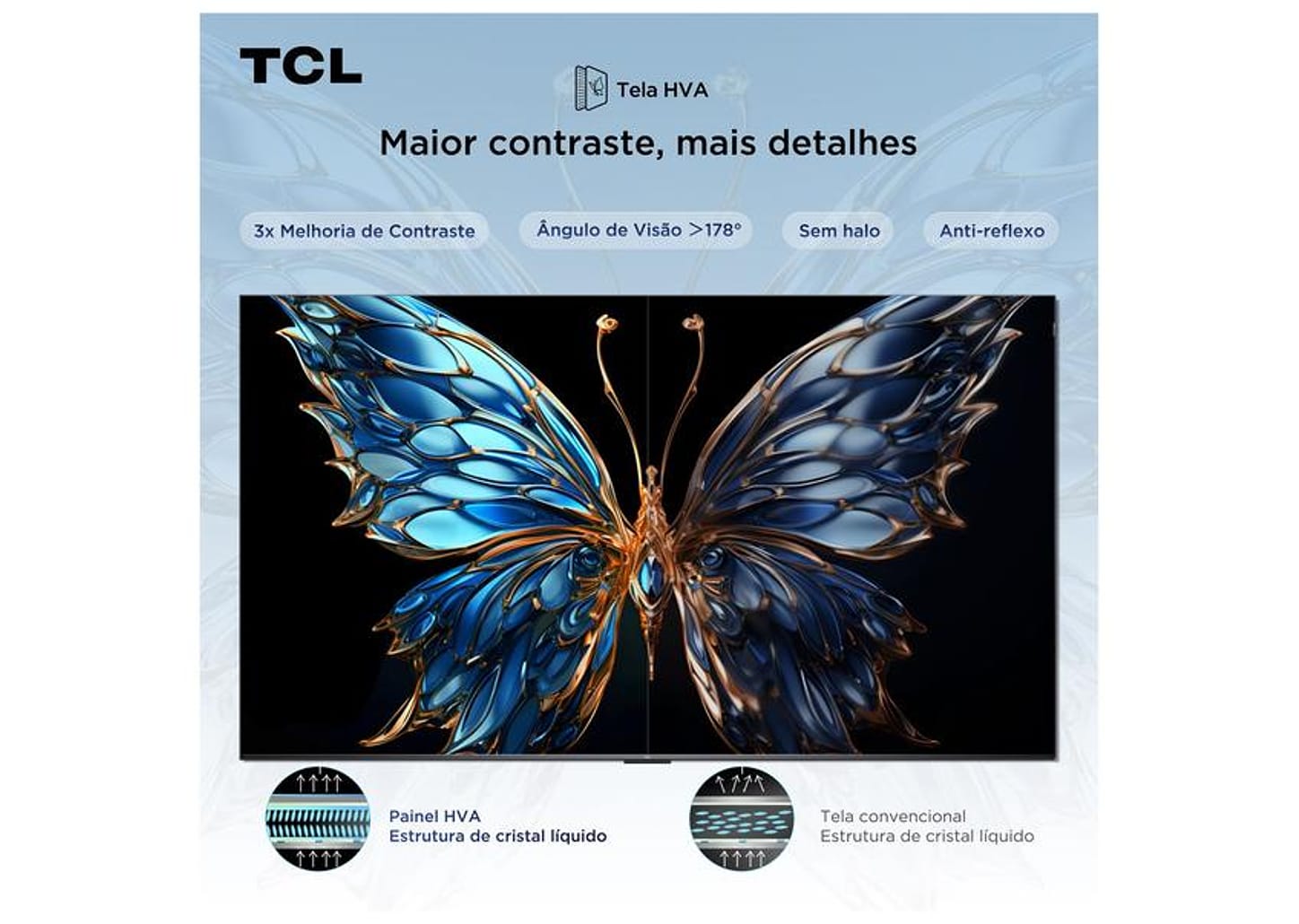 Smart TV 75" TCL 4K UHD LED HVA Google TV 75P6K 2025