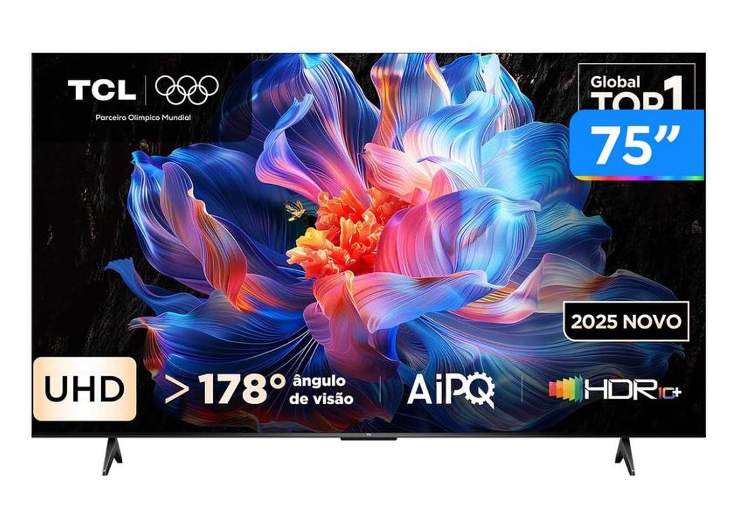 Smart TV 75" TCL 4K UHD LED HVA Google TV 75P6K 2025