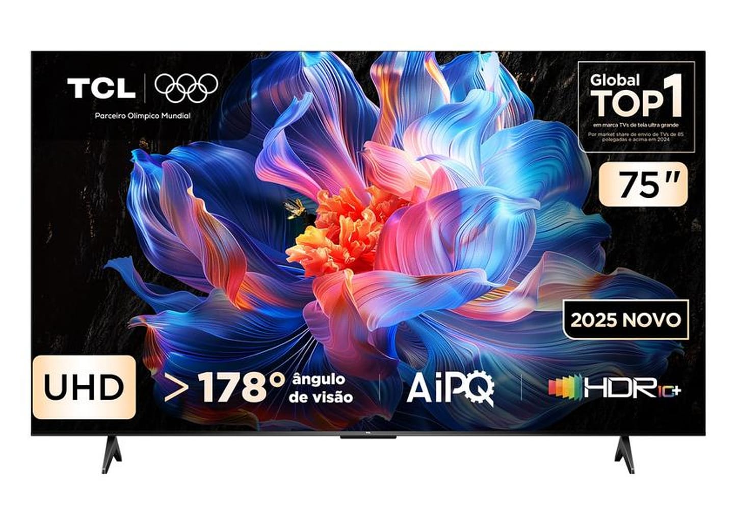 Smart TV 75" TCL 4K UHD LED HVA Google TV 75P6K 2025