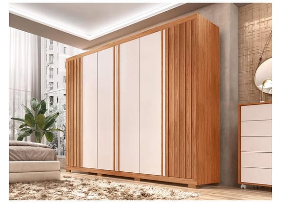 Guarda-roupa 4 Gavetas 6 Portas Caemmun Phoenix