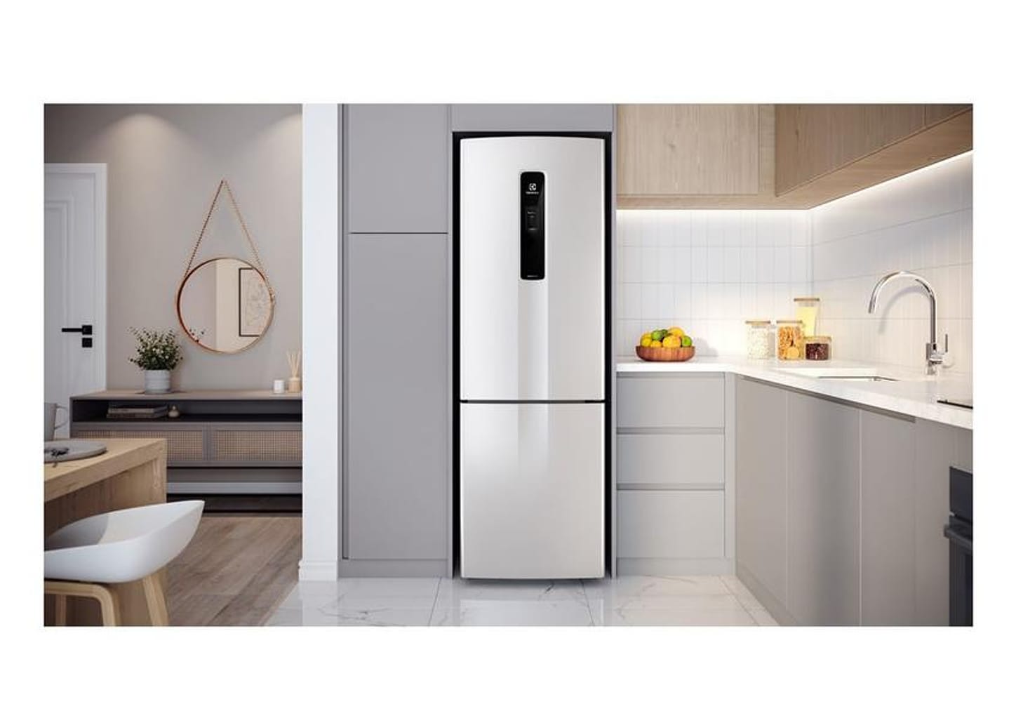 Geladeira/Refrigerador Electrolux Frost Free Inverse Branco 400L Efficient IB6 Bivolt