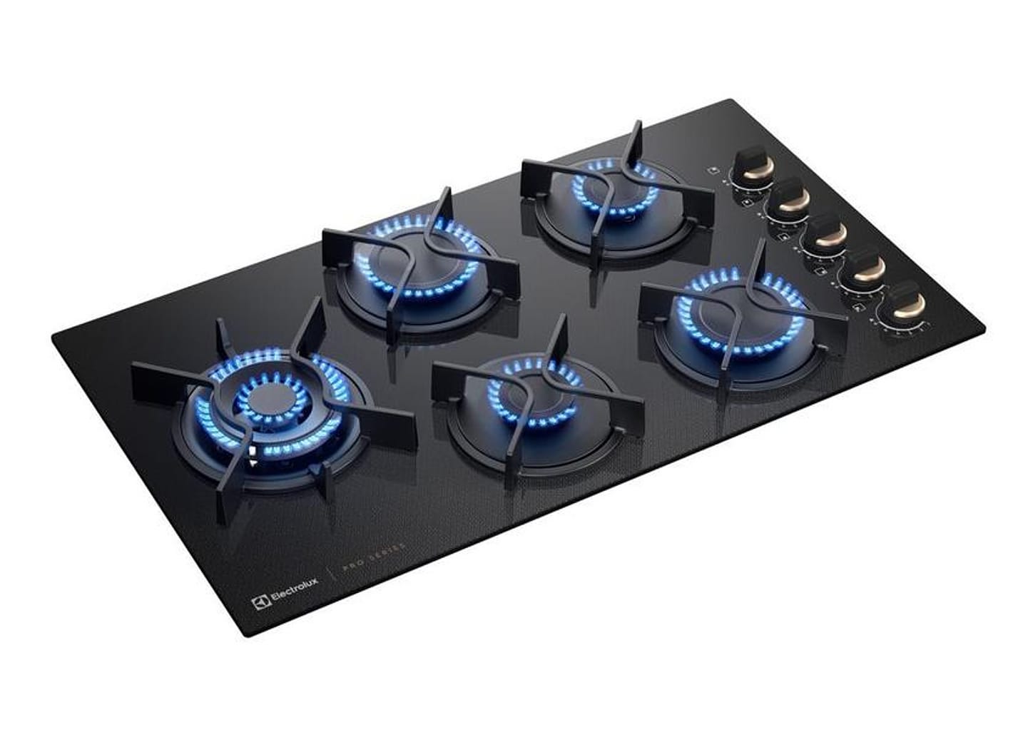 Cooktop 5 Bocas a Gás GLP Electrolux Preto Acendimento Automátic Pro Series KE5PS