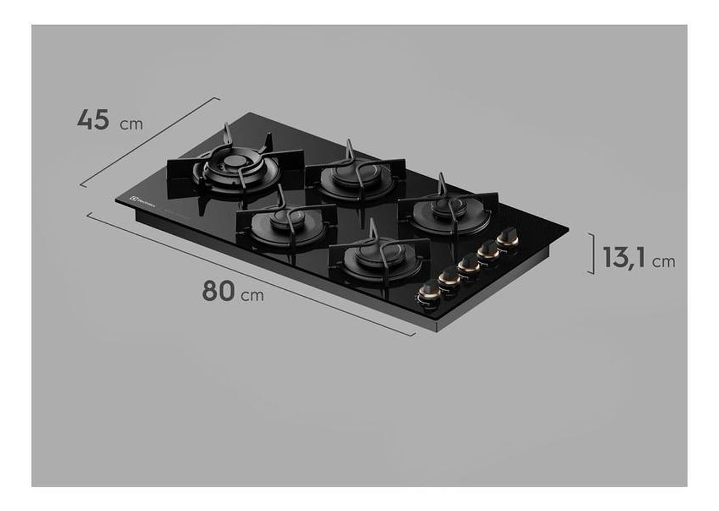 Cooktop 5 Bocas a Gás GLP Electrolux Preto Acendimento Automátic Pro Series KE5PS