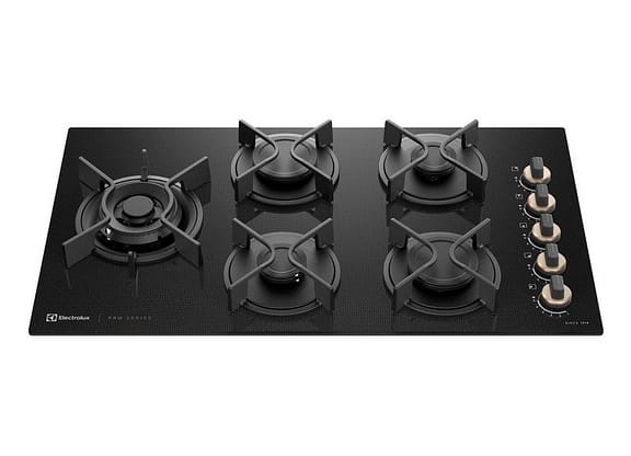 Cooktop 5 Bocas a Gás GLP Electrolux Preto Acendimento Automátic Pro Series KE5PS