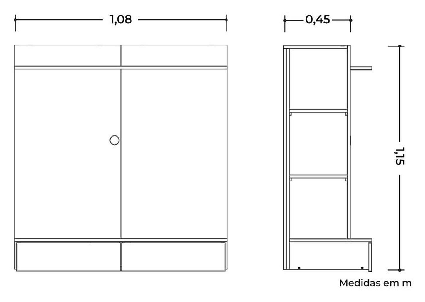 Painel para TV até 42" Móveis Albatroz Wave