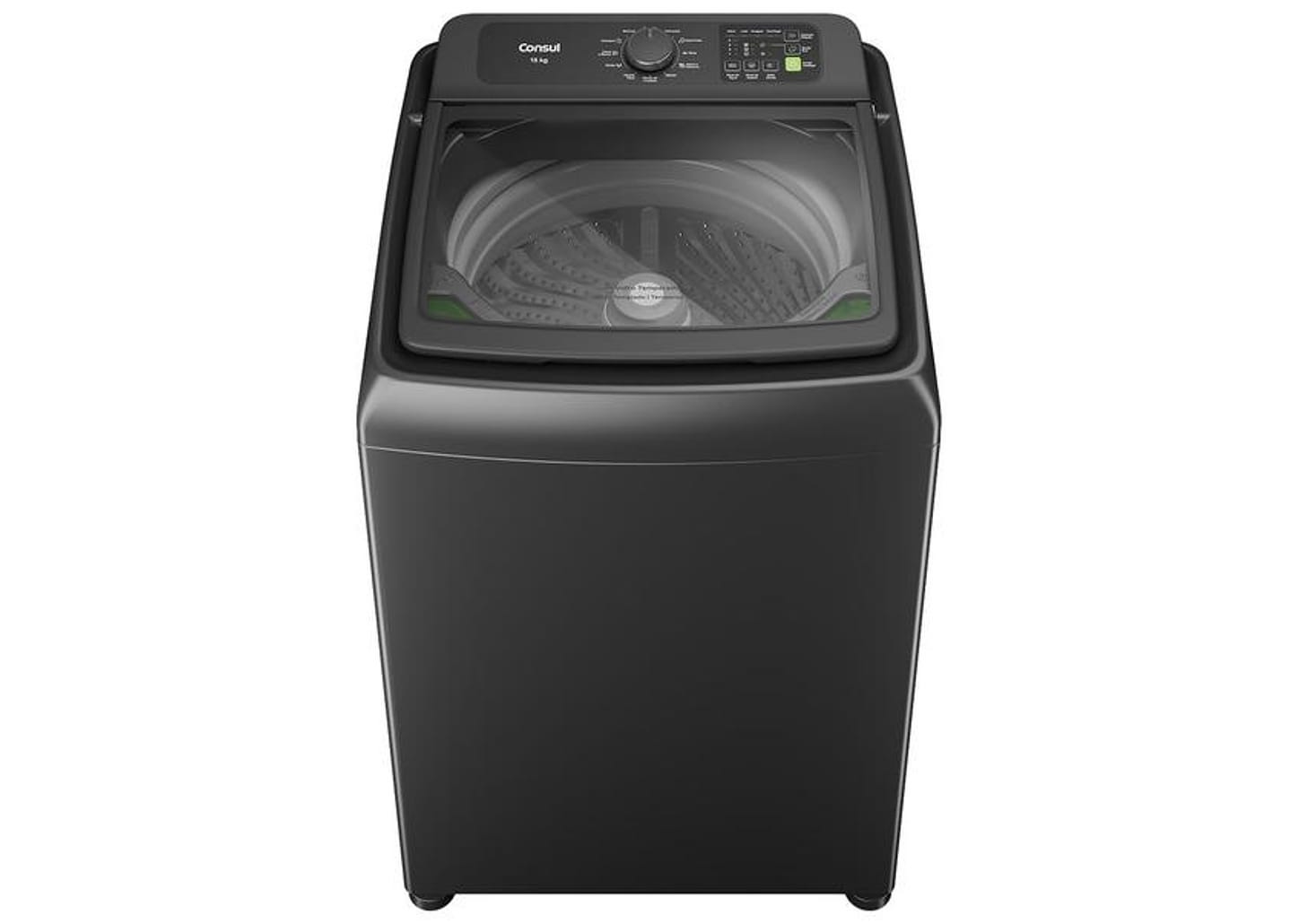 Lavadora de Roupas Consul 15kg 12 Programas de Lavagem Cinza Chumbo CWN15A9ANA