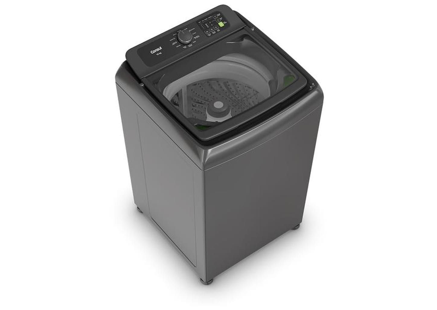 Lavadora de Roupas Consul 15kg 12 Programas de Lavagem Cinza Chumbo CWN15A9ANA