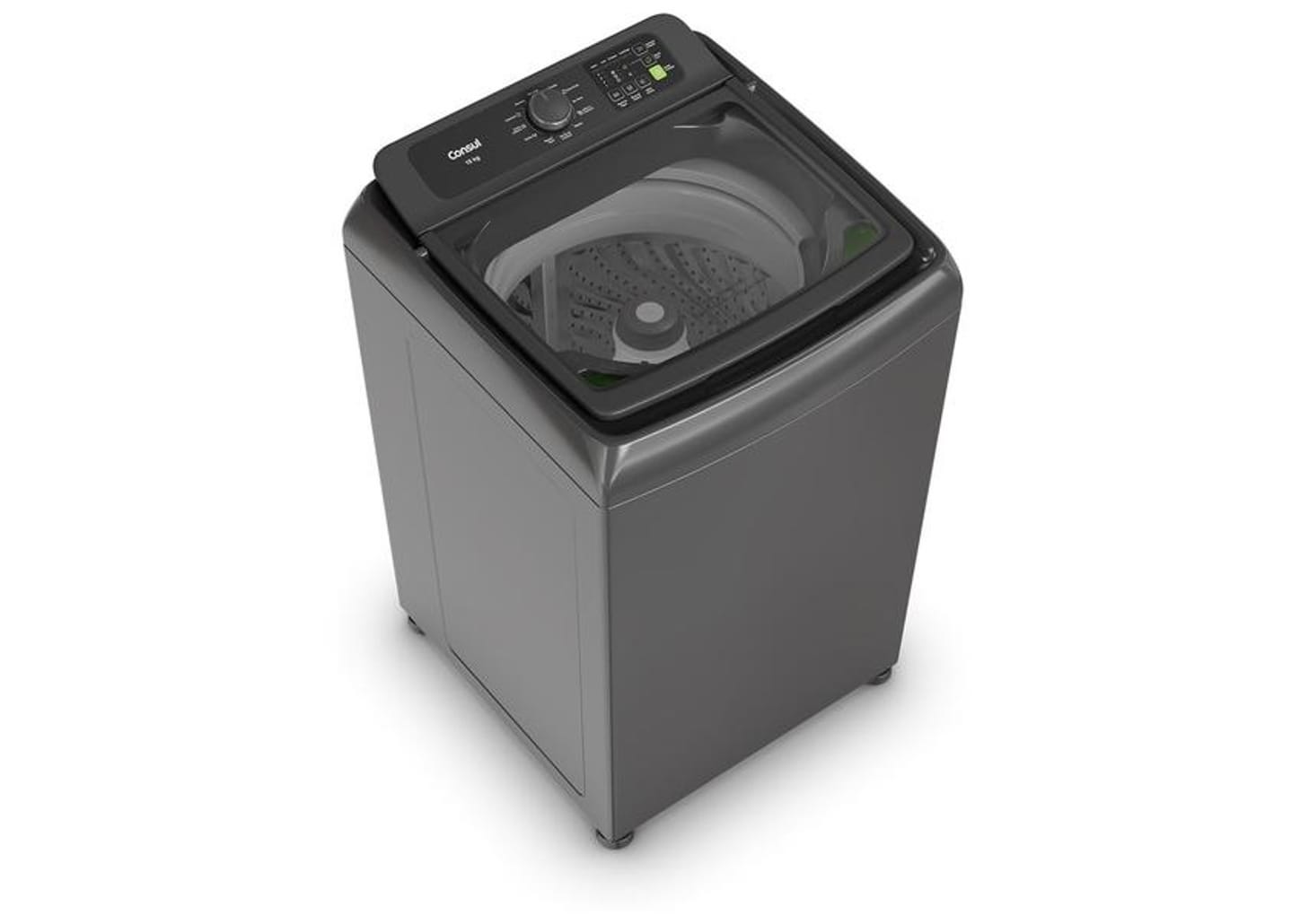 Lavadora de Roupas Consul 15kg 12 Programas de Lavagem Cinza Chumbo CWN15A9ANA