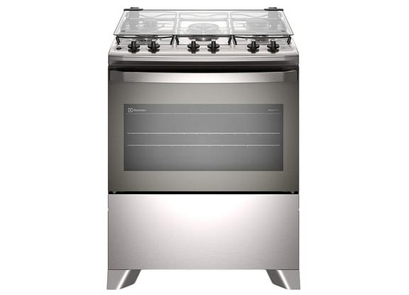 Fogão 5 Bocas Electrolux Inox Cinza Efficient FE5IG