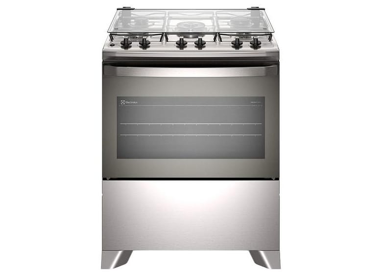 Fogão 5 Bocas Electrolux Inox Cinza Efficient FE5IG