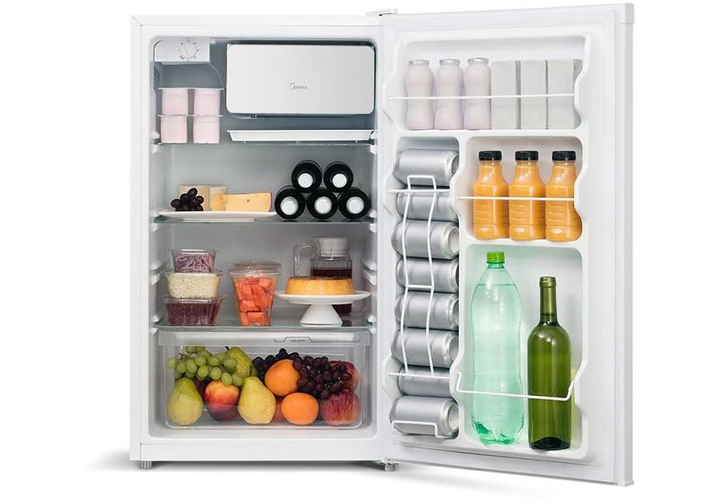 Frigobar Midea 124L Branco com Gaveta MDRD108FGD013
