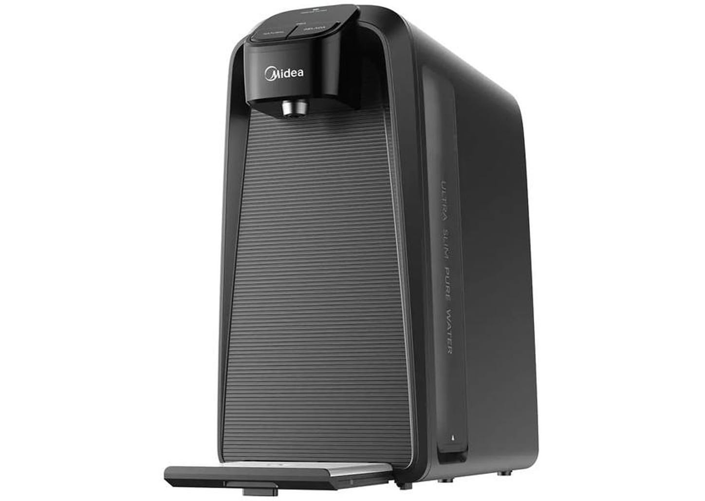 Purificador de Água Midea de Mesa e Parede Elétrico Cinza Slim Pure JDD2580TG Água Gelada e Natural