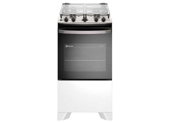 Fogão 4 Bocas Electrolux Inox Branco Efficient FE4IW
