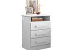 Mesa de Cabeceira 3 Gavetas Roma Móveis Lanza