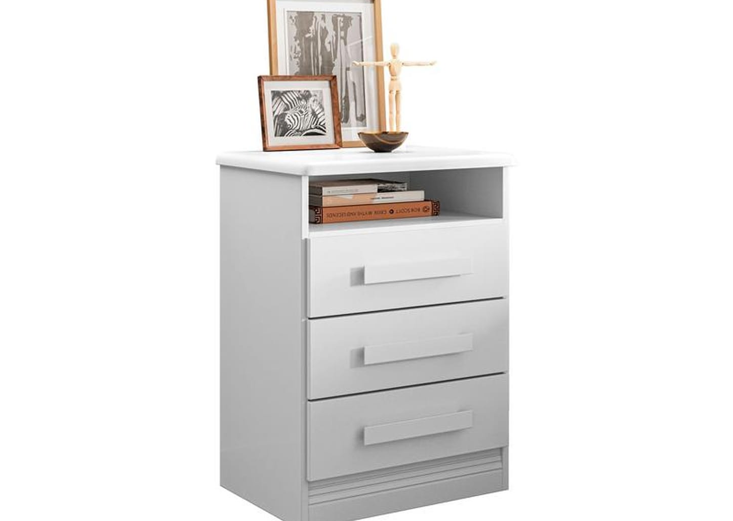 Mesa de Cabeceira 3 Gavetas Roma Móveis Lanza