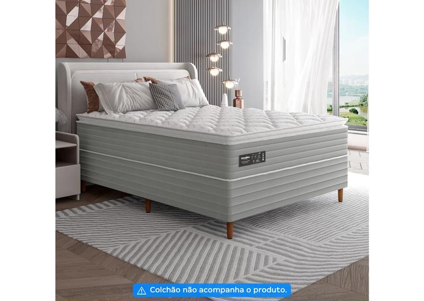 Base Cama Box Casal Umaflex 38x138x188cm New Prada