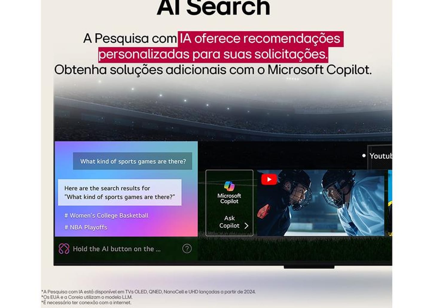 Smart TV 50" LG 4K Ultra HD NANO 50NANO80ASA webOS 25 α7 AI Processor Alexa 3 HDMI 2 USB