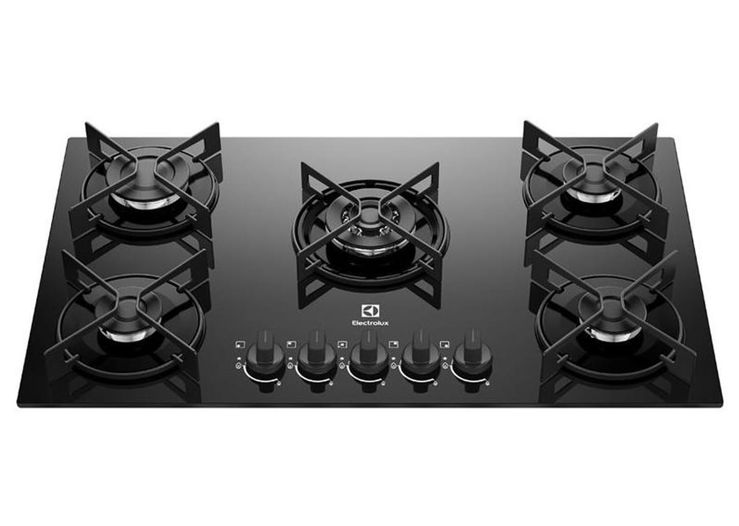 Cooktop 5 Bocas GLP Electrolux Preto Acendimento Automático Efficient KE5GT