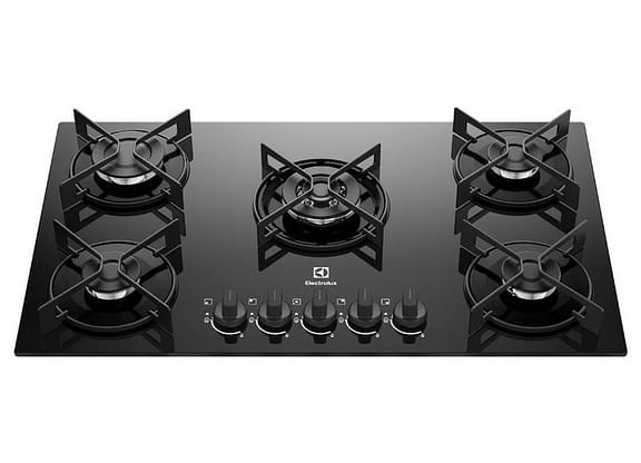 Cooktop 5 Bocas GLP Electrolux Preto Acendimento Automático Efficient KE5GT