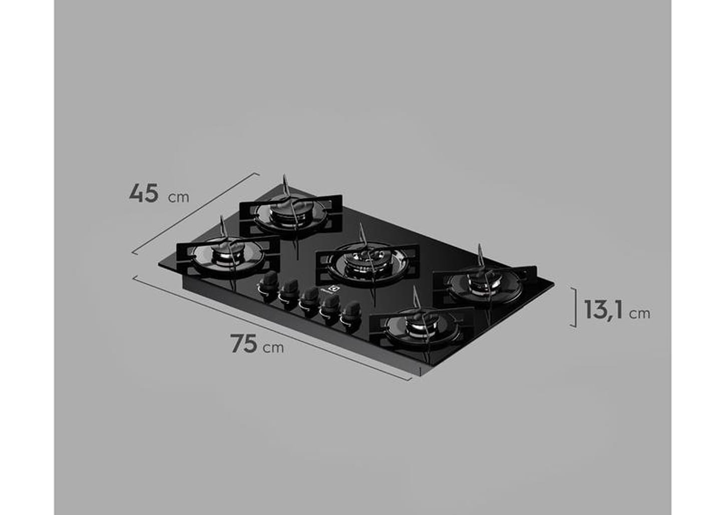 Cooktop 5 Bocas GLP Electrolux Preto Acendimento Automático Efficient KE5GT