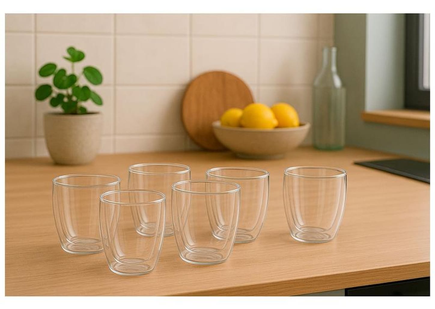 Jogo de Copos de Vidro 350ml 6 Peças Haus Concept Inspire