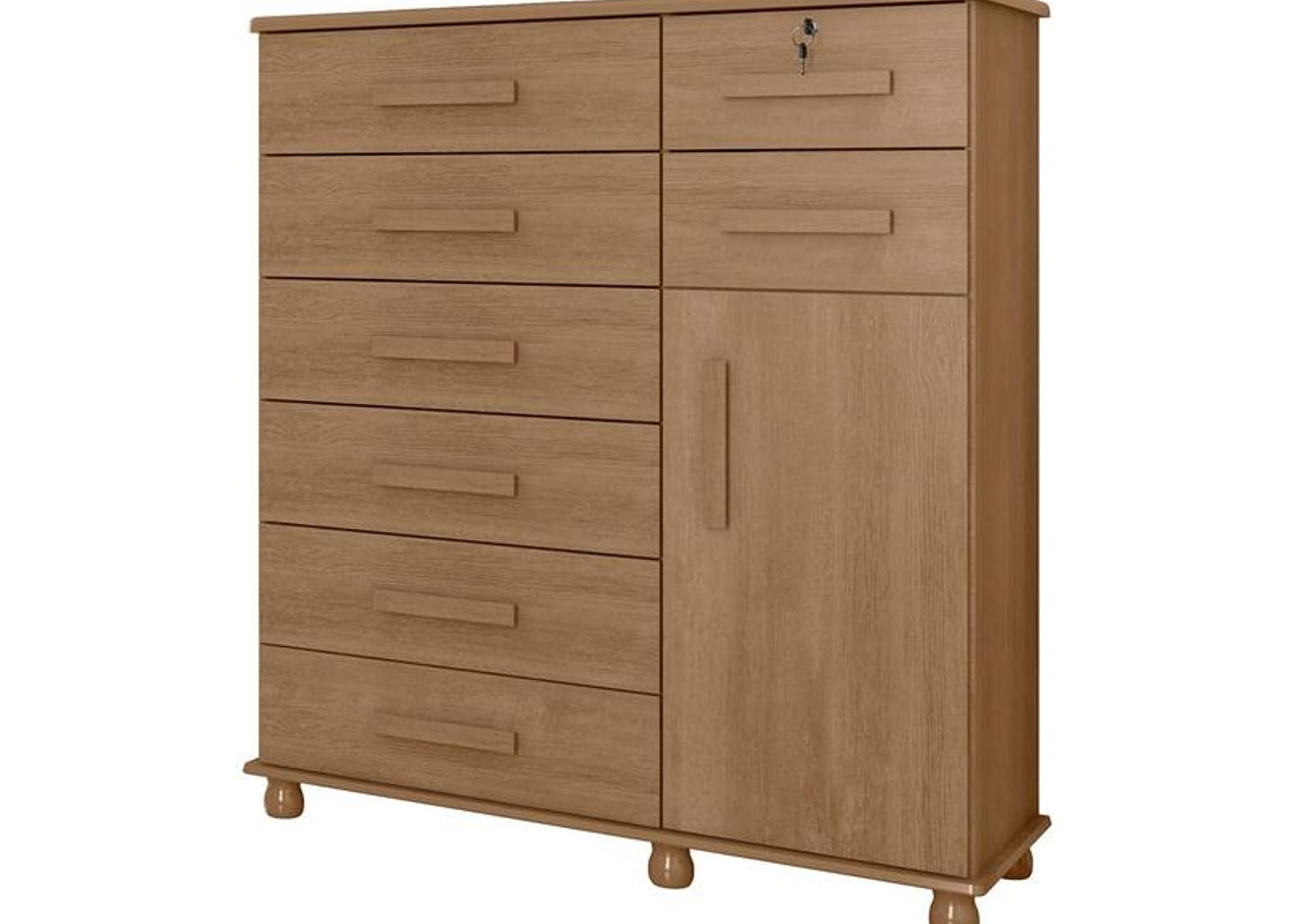 Cômoda Sapateira 1 Porta 8 Gavetas Móveis Lanza - Messina