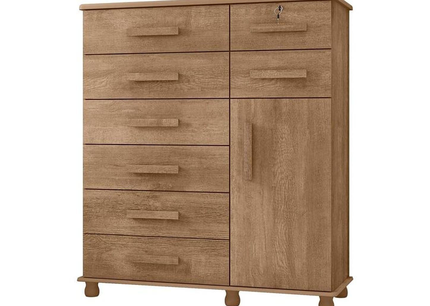 Cômoda Sapateira 1 Porta 8 Gavetas Móveis Lanza - Messina