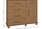 Cômoda Sapateira 1 Porta 5 Gavetas Móveis Lanza - Ibiza