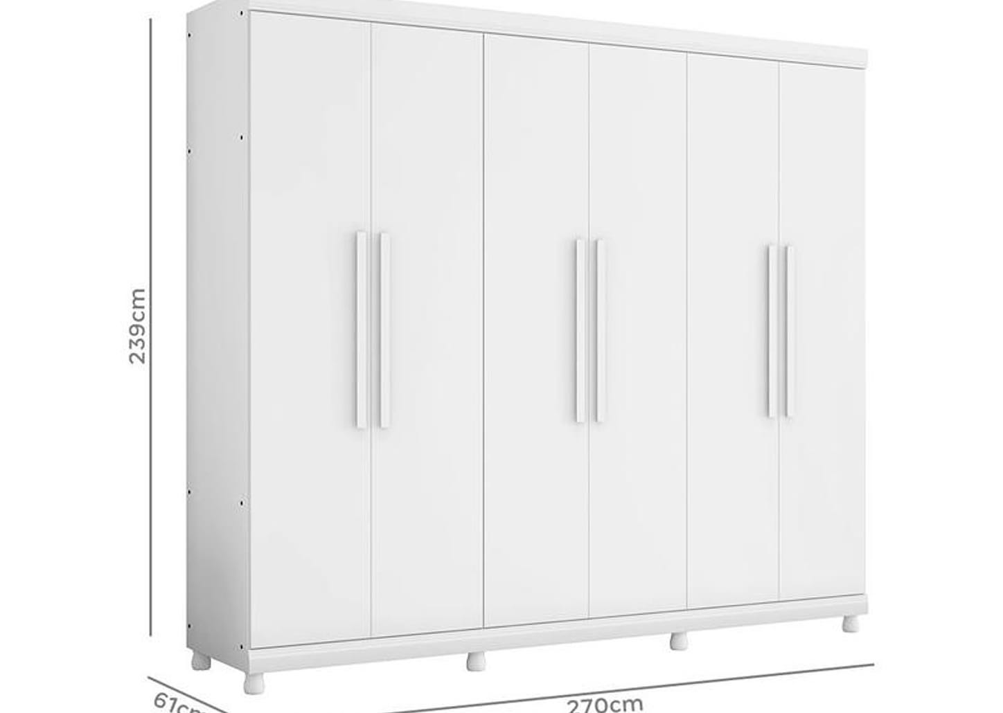 Guarda-roupa Casal 6 Portas Lanza Antares