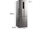 Geladeira/Refrigerador Electrolux Frost Free Inverse Inox Look 400L Efficient IB6S Bivolt