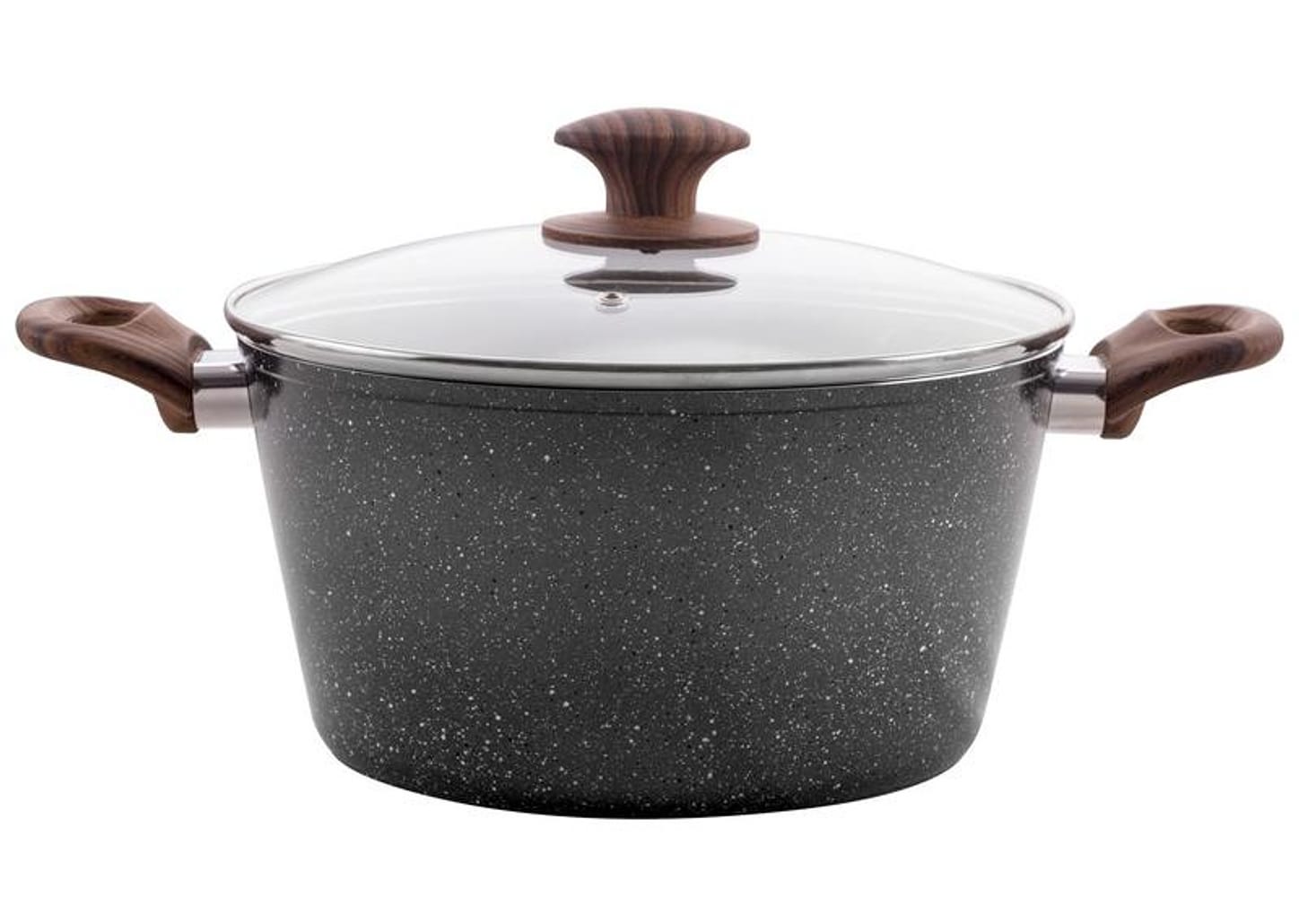 Jogo de Panelas Brinox de Alumínio Marble Cinza 5 Peças Optima