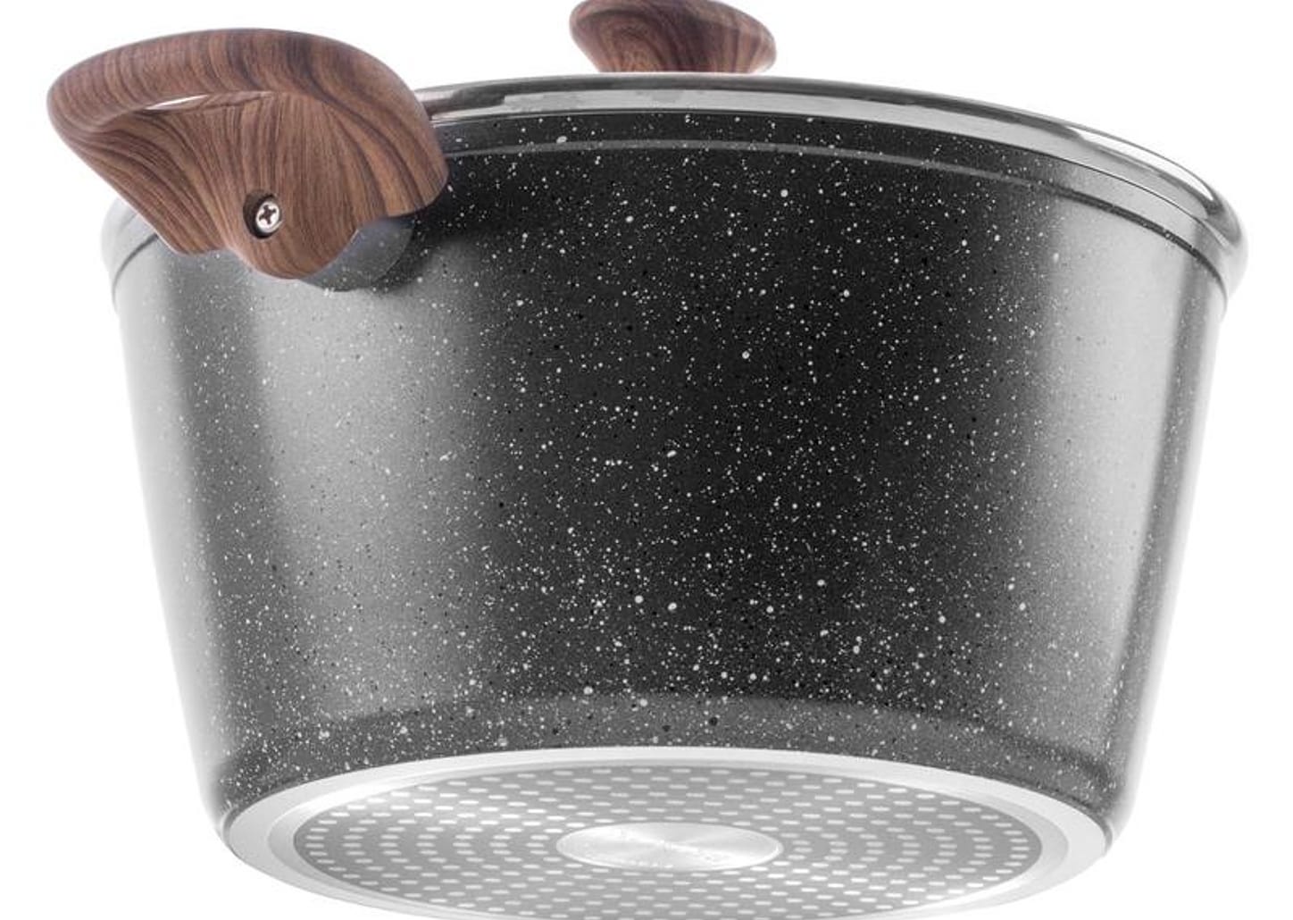 Jogo de Panelas Brinox de Alumínio Marble Cinza 5 Peças Optima