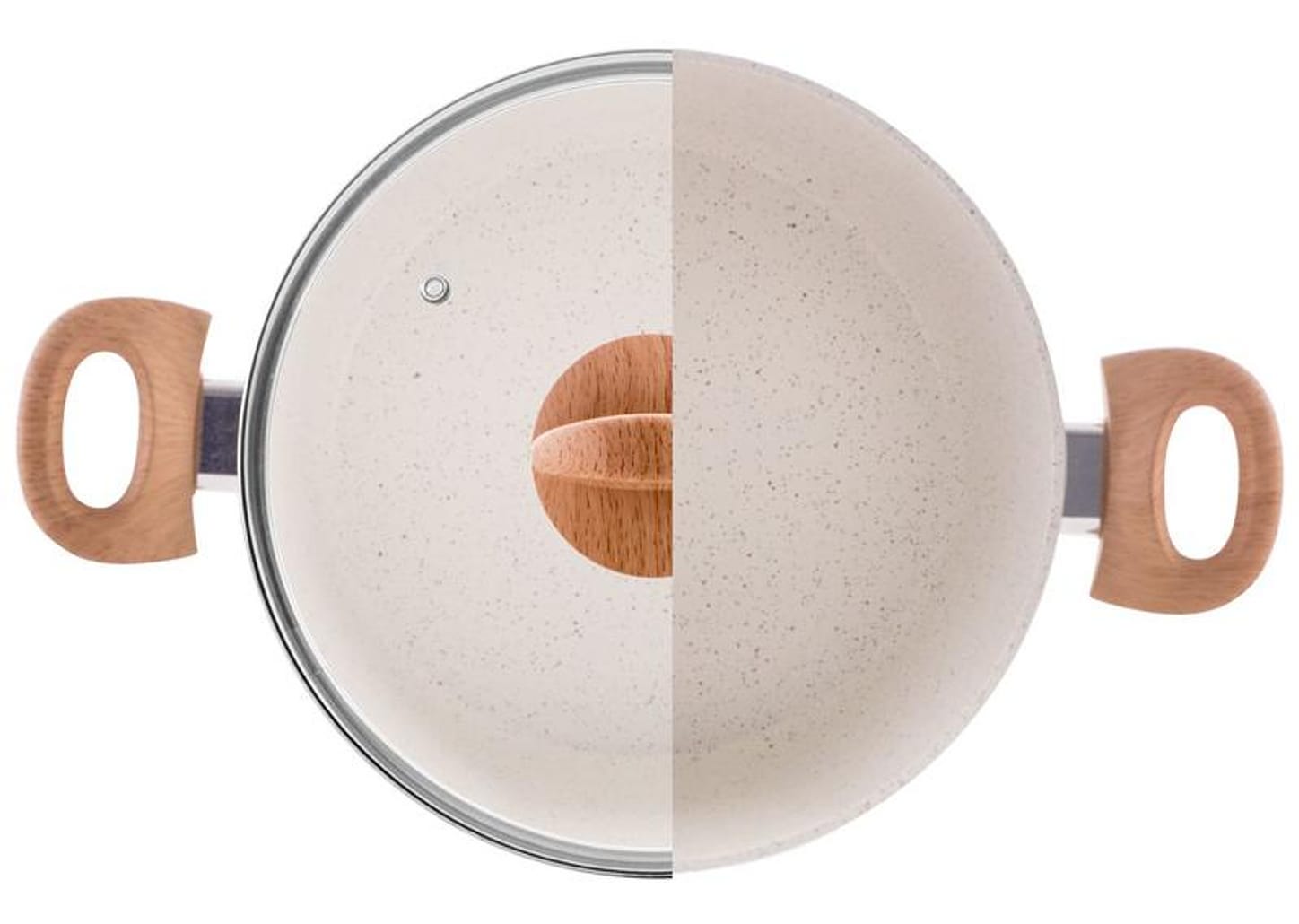 Jogo de Panelas Brinox de Alumínio Vanilla e Verde 5 Peças Optima