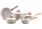 Jogo de Panelas Brinox de Alumínio Vanilla e Verde 5 Peças Optima