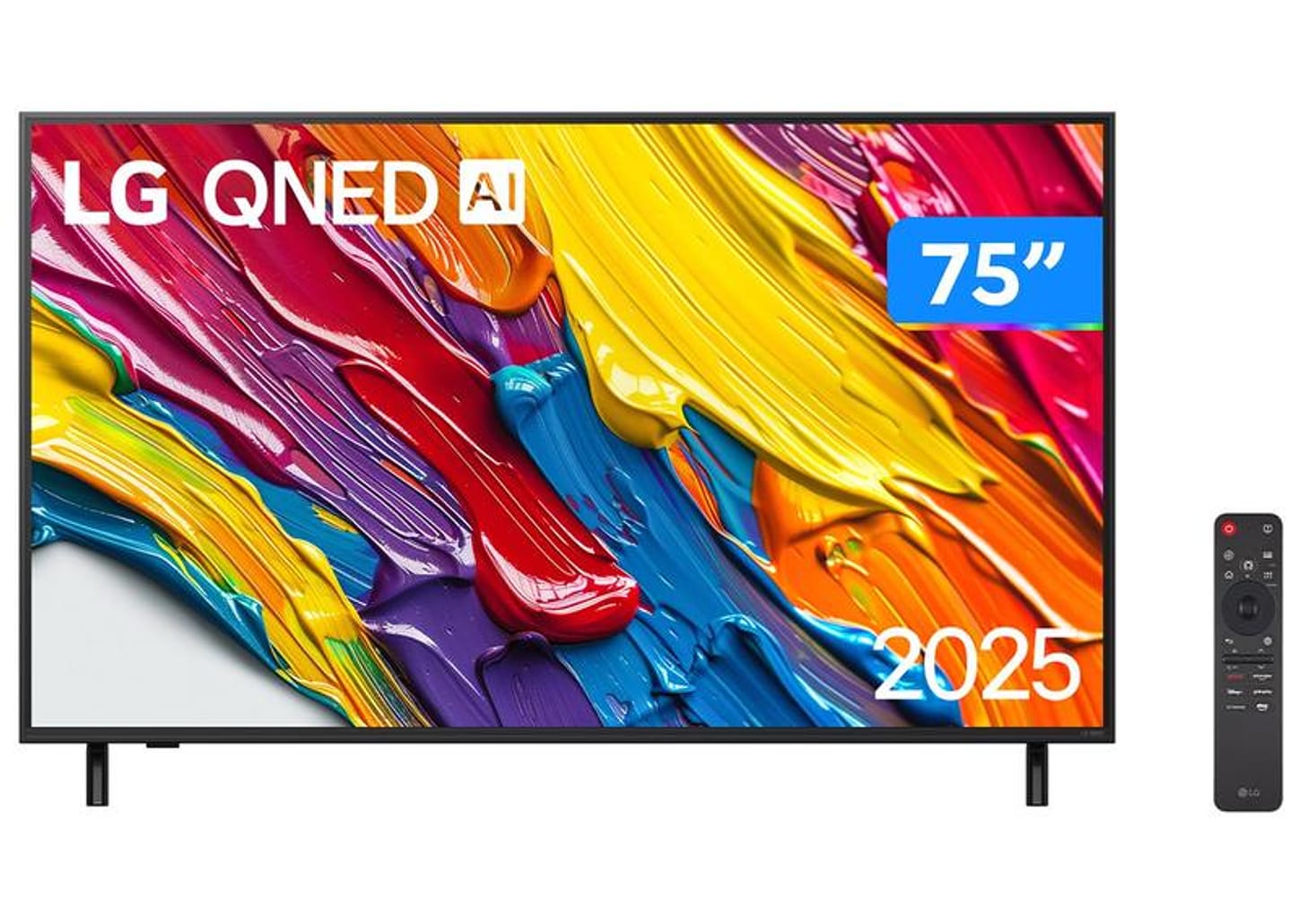 Smart TV 75" LG 4K Ultra HD QNED 75QNED82ASG webOS 25 α7 AI Processor 4K Gen8 Alexa 3 HDMI 2.0 2 USB