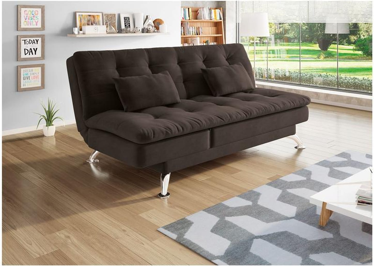 Sofá-cama 3 Lugares Reclinável Linoforte Jade