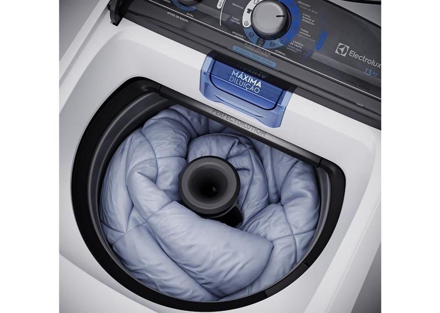 Lavadora de Roupas Electrolux 13kg Cesto Inox 10 Programas de Lavagem Branca Efficient LDA13