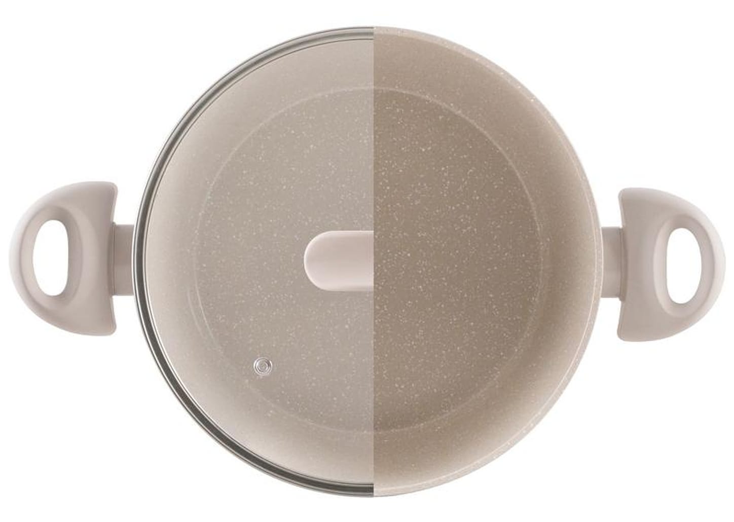 Jogo de Panelas Brinox de Alumínio Creme Mousse 5 Peças Optima