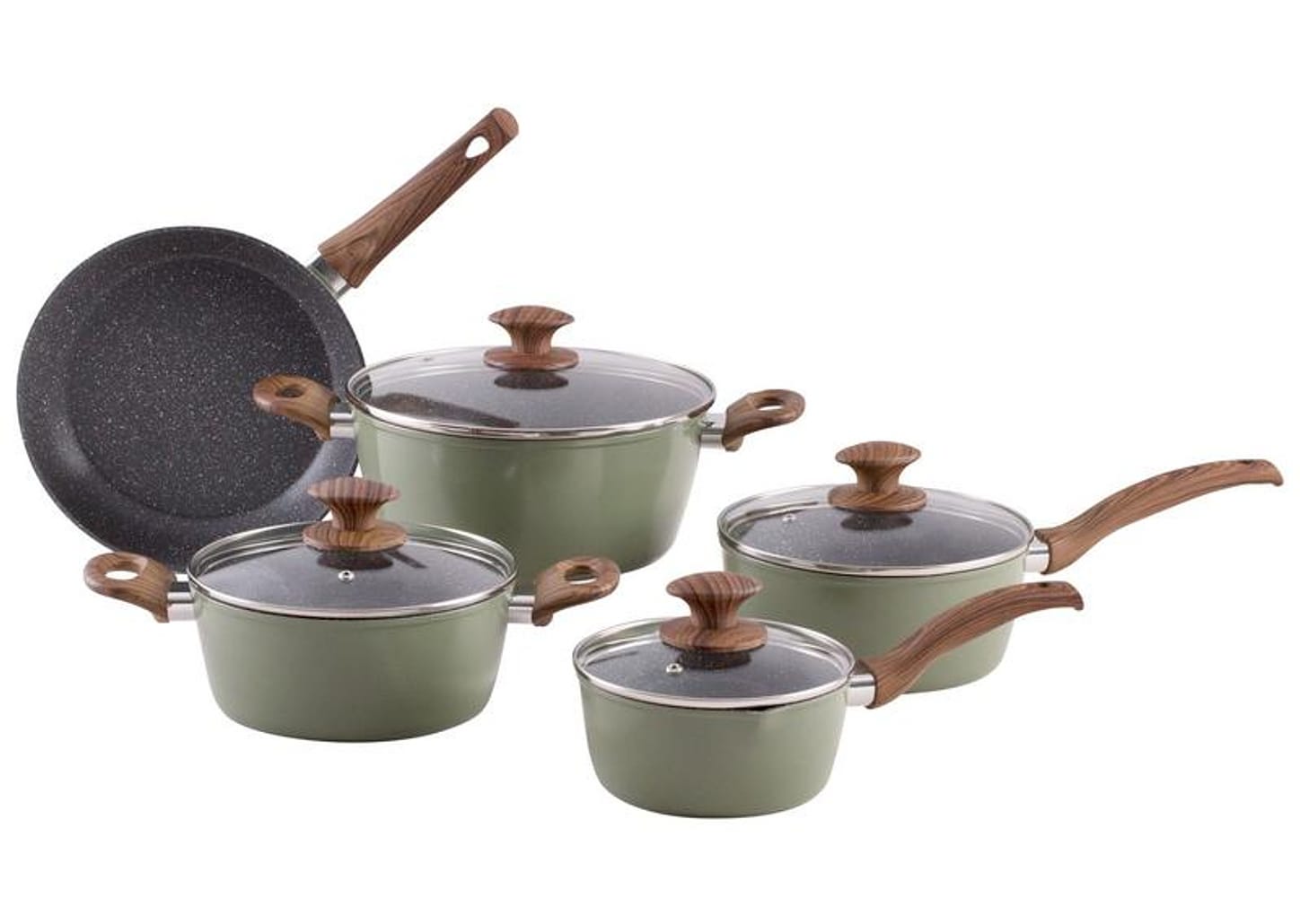 Jogo de Panelas Brinox de Alumínio Mocha Mousse 5 Peças Optima