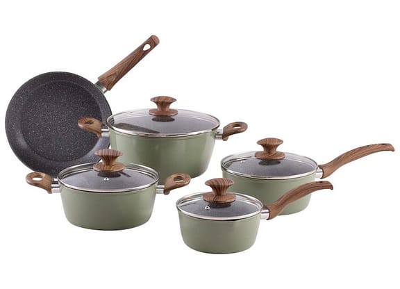 Jogo de Panelas Brinox de Alumínio Mocha Mousse 5 Peças Optima