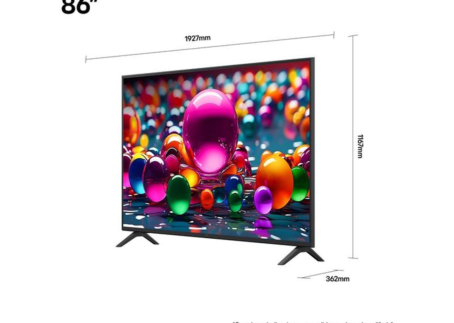 Smart TV 86" LG 4K Ultra HD 86UA8550PSA webOS 25 α7 AI Processor 4K Gen8 Alexa 3 HDMI 2.0 2 USB