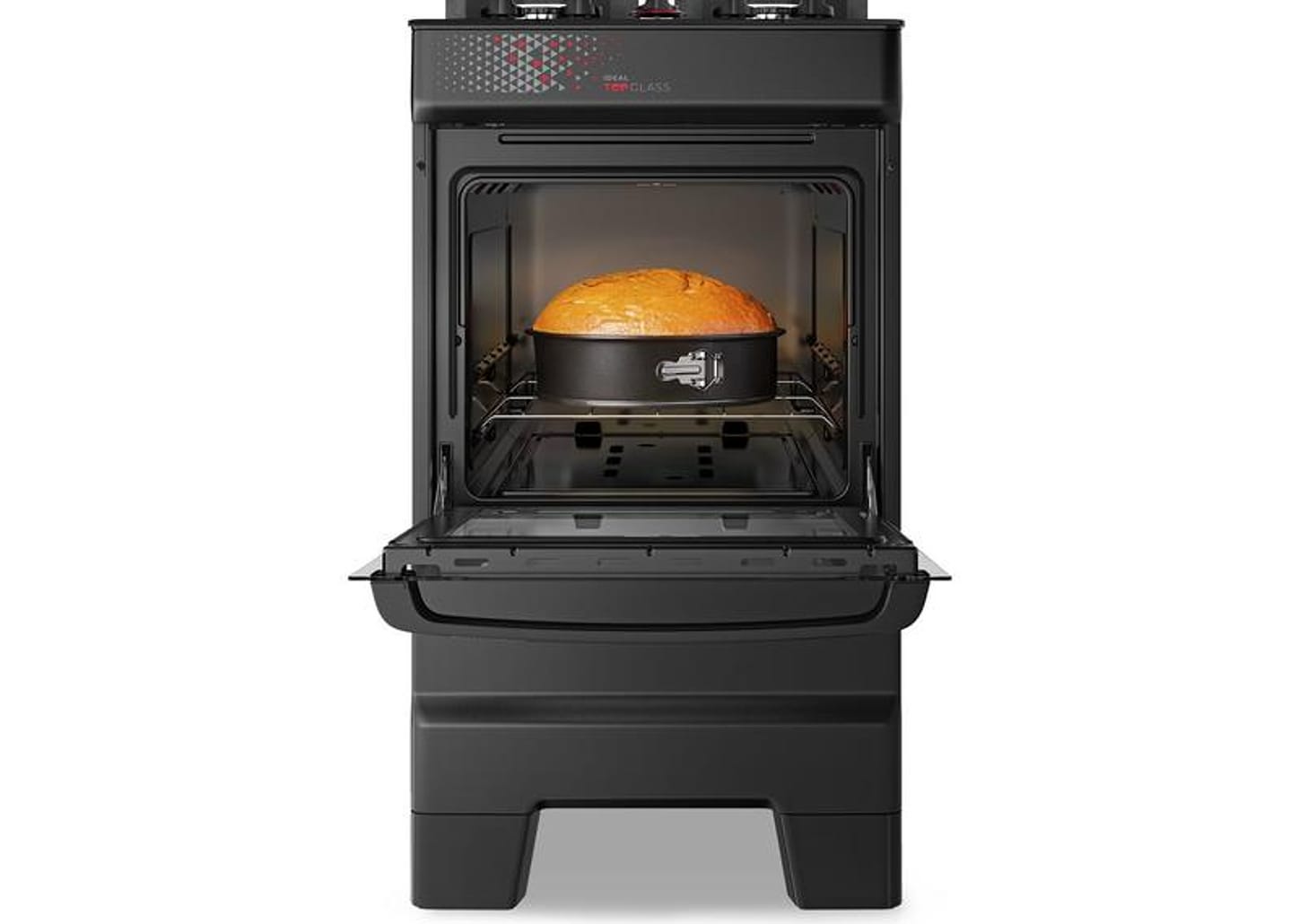 Fogão 4 Bocas Esmaltec Preto Mesa de Vidro Esmaltec Ideal Top Glass