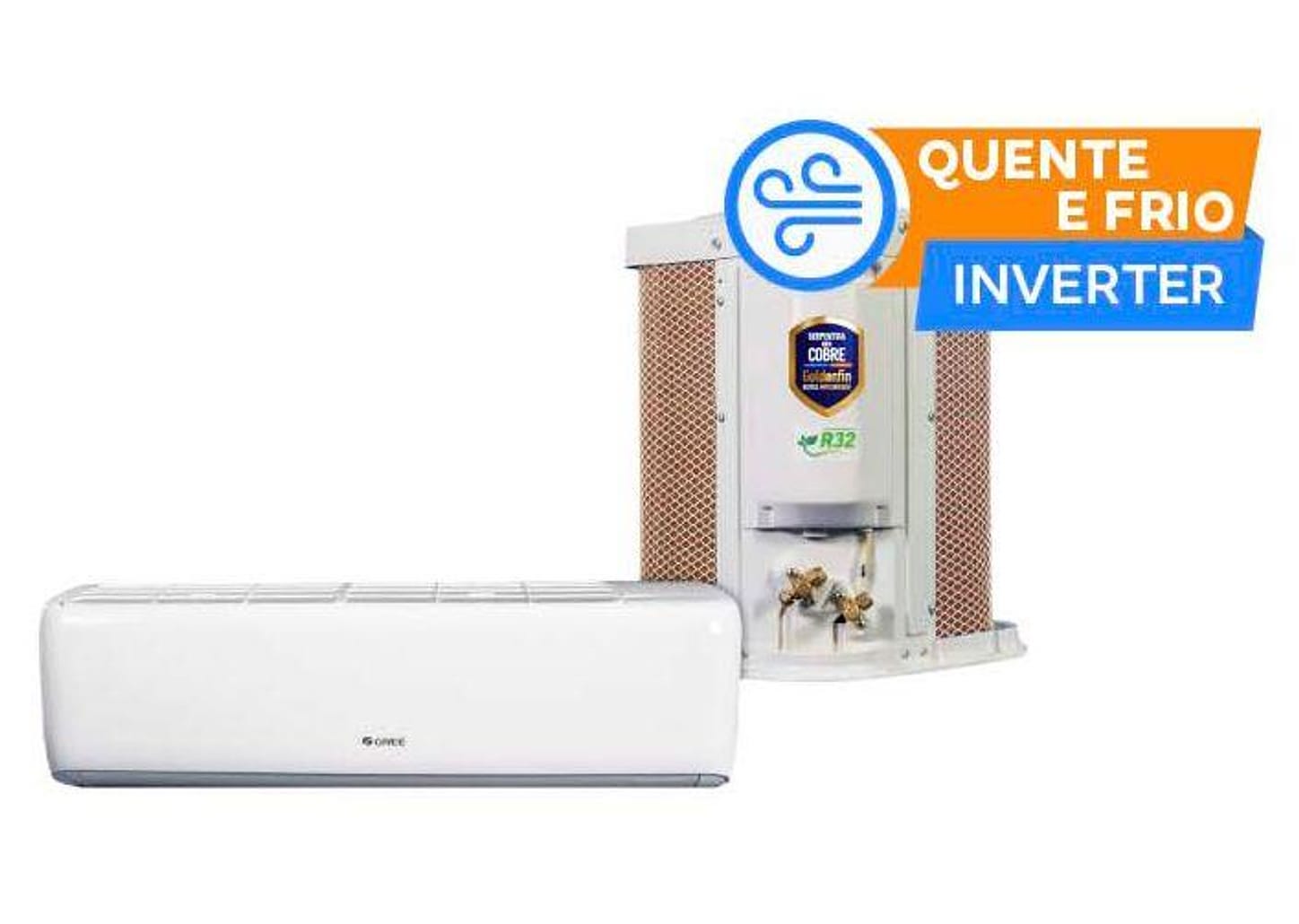 Ar-condicionado Split 9.000BTUs Gree Inverter Quente e Frio GWH09ATA-D6DNA2C