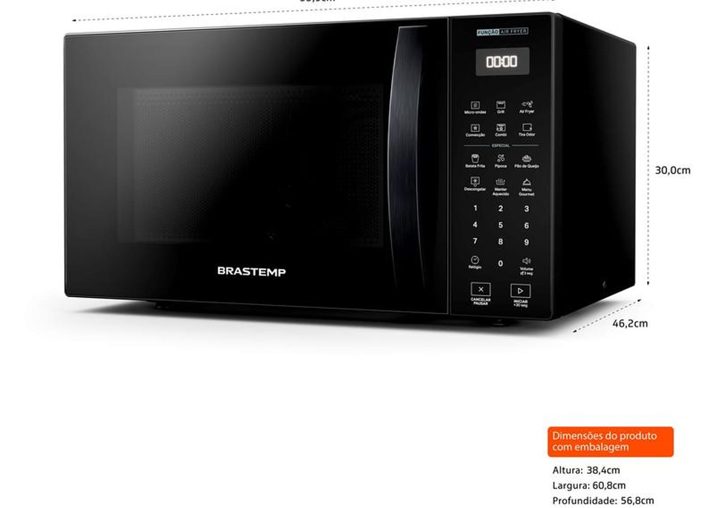 Micro-ondas Brastemp 29L Preto BMC29AE