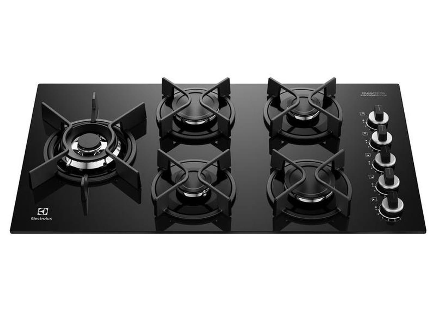 Cooktop 5 Bocas a Gás GLP Electrolux Preto Super Automático Expert KE5GW