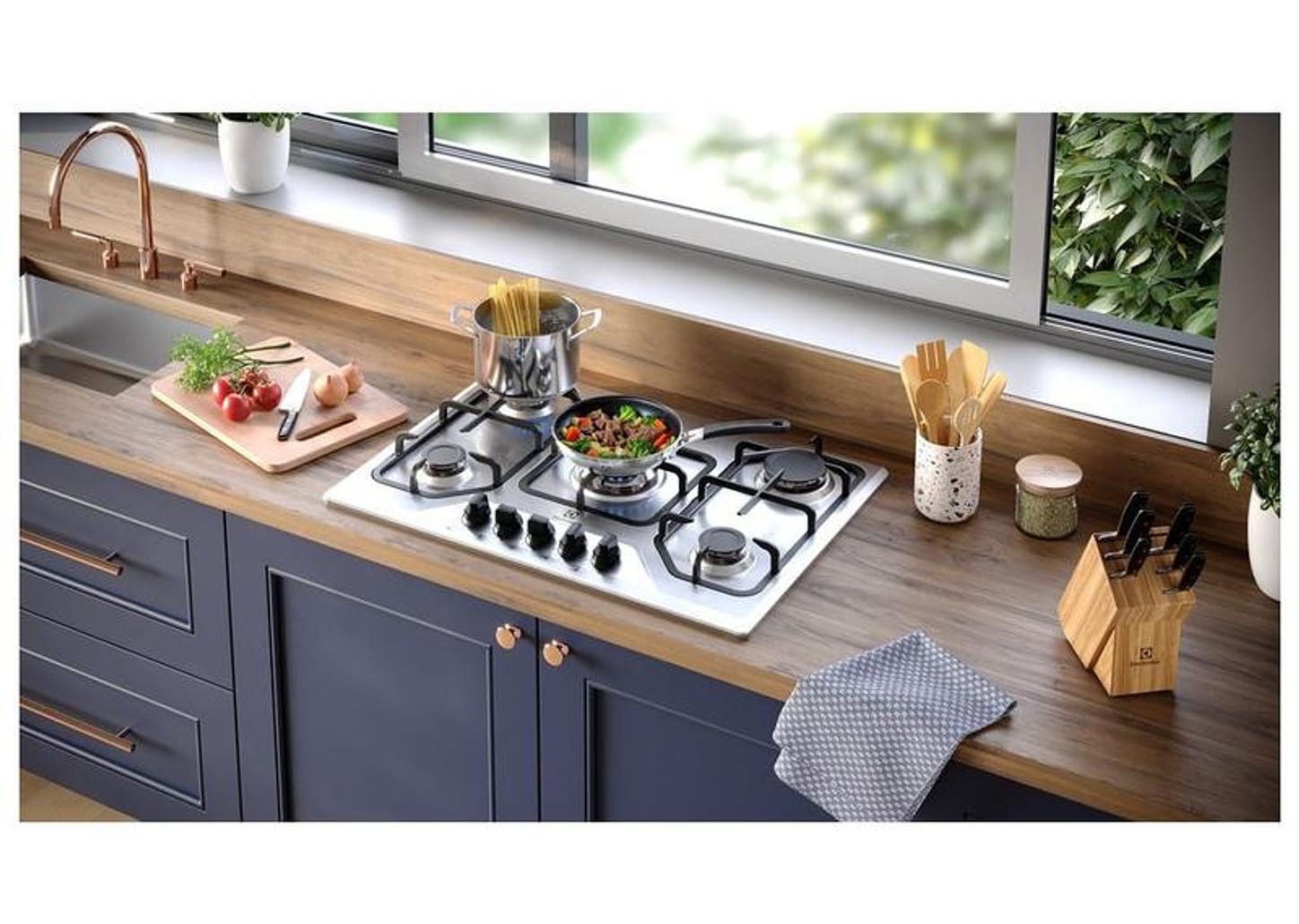 Cooktop 5 Bocas a Gás GLP Electrolux Inox Acendimento Automático KE5XC