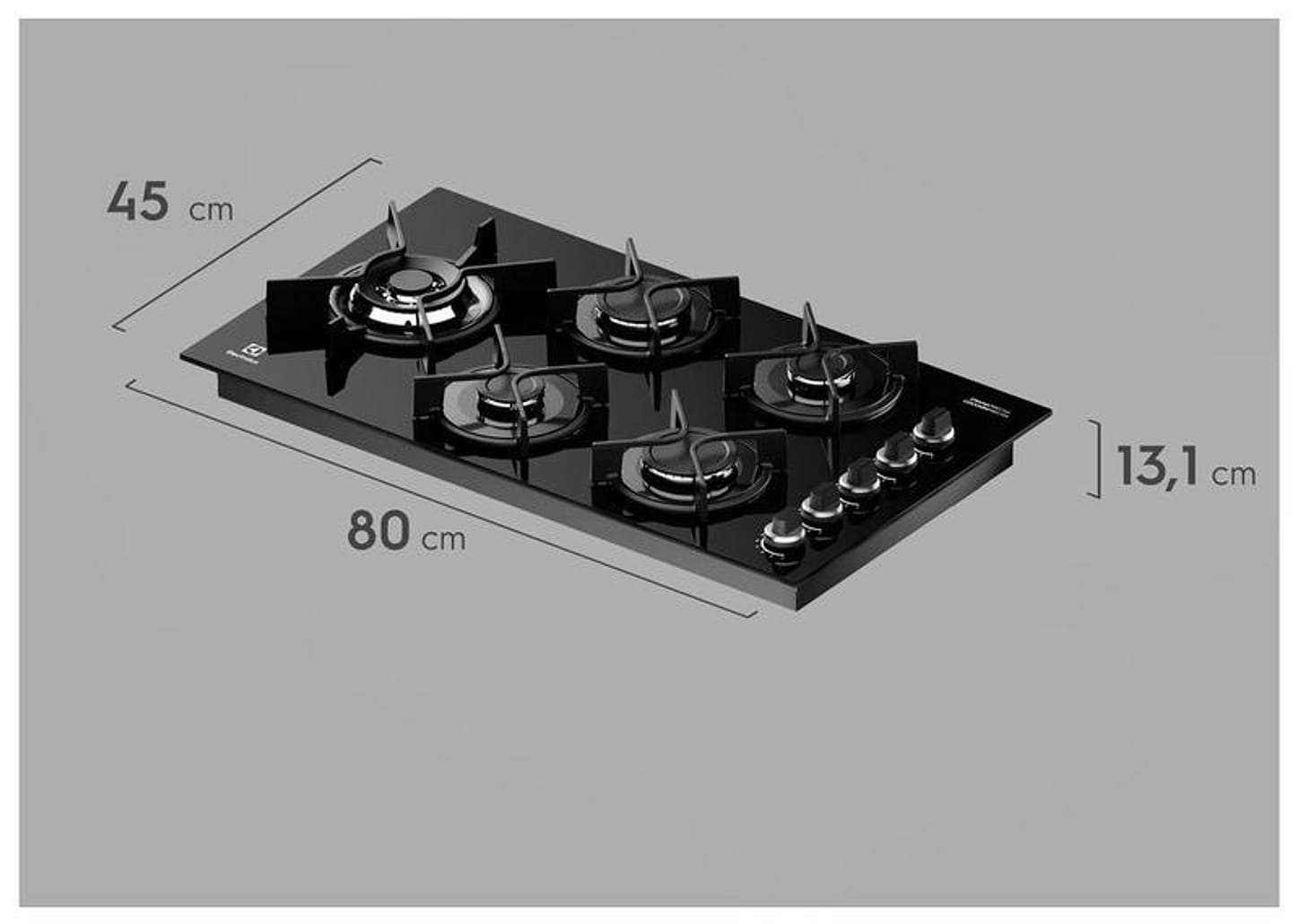 Cooktop 5 Bocas a Gás GLP Electrolux Preto Super Automático Expert KE5GW
