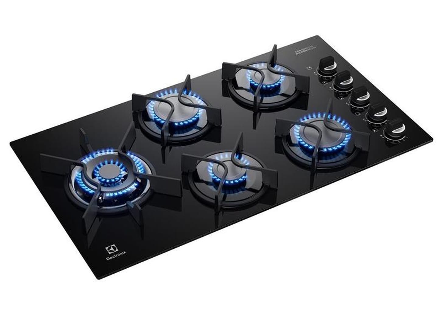 Cooktop 5 Bocas a Gás GLP Electrolux Preto Super Automático Expert KE5GW