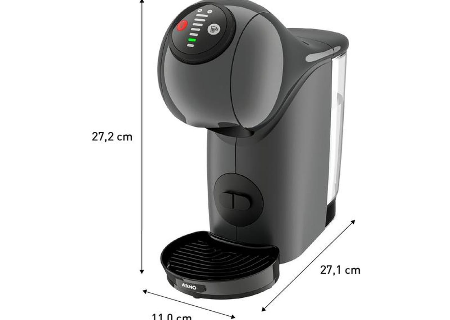 Cafeteira Elétrica Arno Nescafé Dolce Gusto Genio S Basic DGS5 Grafite 1510002355